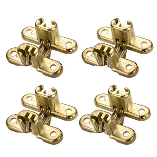 DOITOOL 4pcs Zinc Alloy Hinge Hidden Folding Hinge Mute for Hotels Clubs DIY Projects