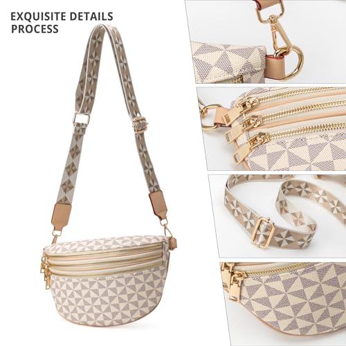 Image of Crossbody Sling Bag for Women & Men | Trendy Checkered, Fanny Pack, Waist Bag, Travel, Festival & Daily Commute