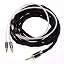 silver color cable with black sleeve