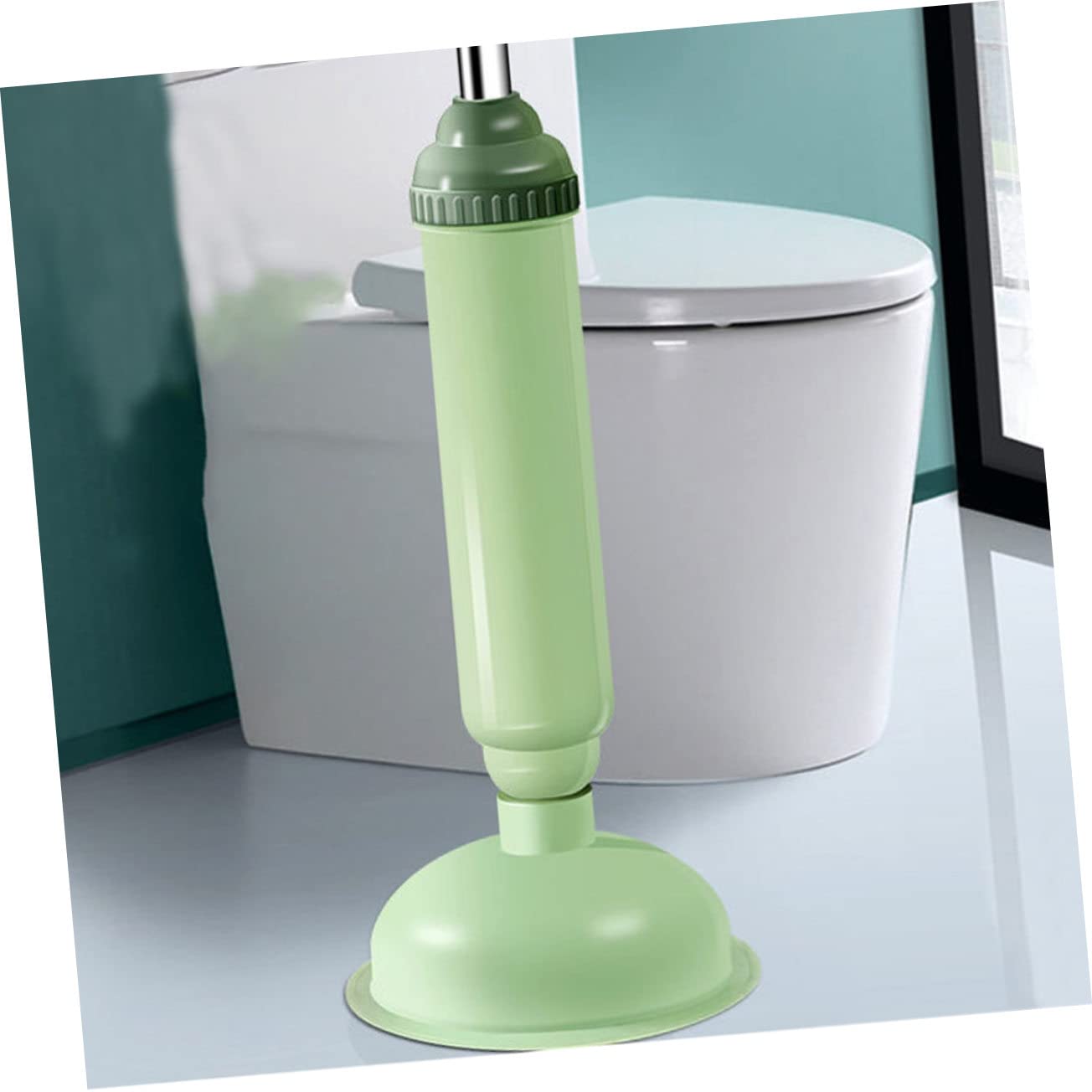 Cabilock Stura Water a Pressione per WC, 2 Pezzi, PVC e Acciaio Inossidabile, Pulizia WC e Rimozione Intasamenti in Bagno e Casa