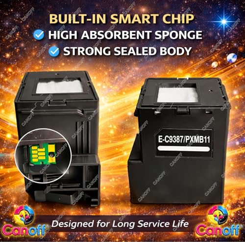 Image of CANOFF Maintenance Box Replacement for Epson M1050 M1058 M2050 PX-M161T S161T Printers, Waste Ink Collector Unit Compatible with C9387 PXMB11 Durable Replacement Part for Inkjet Systems