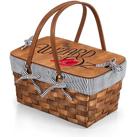 PICNIC TIME Wizard of Oz Handwoven Picnic Basket Cover