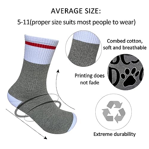 Image of Ziyouza Best Dogs Dad Ever Socks, Gift for Dog Pet Owner, Dog Father, Dog Lovers, Puppy Lovers, Novelty Gift for Thanksgiving Christmas Birthday Father's Day, 1 Pair-11