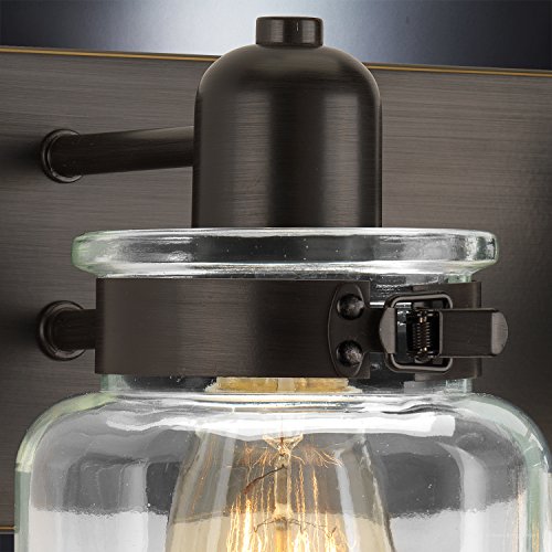 Urban Ambiance Luxury Modern Farmhouse Bathroom Vanity Light, Large Size: 8.625" H X 30.25" W, With Industrial Style Elements, Olde Bronze Finish, Uhp2145 From The Bridgeport Collection #TOP4