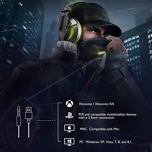 Gaming headset, hoofdgemonteerde gaming headset, met led-lampje & ruis annuleren microfoon, telescopische microfoon, 360 ° surround geluid, voor Xbox, PS4, pc,Yellow - Afbeelding 8