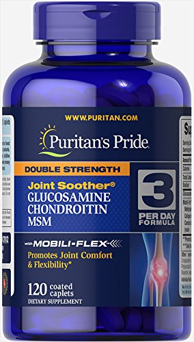 Puritans Pride Glucosamine Chondroitin Joint Soother MSM- 120 Caplets
