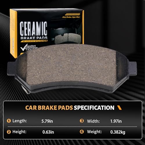 Image of D1075 Front Ceramic Brake Pads Kit Fit For LaCrosse 2005-2009, For Terraza 2005-2007, For Chevrolet Uplander 2005-2008, For Pontiac Grand Prix 2005-2008, For Saturn Relay 2005-2007