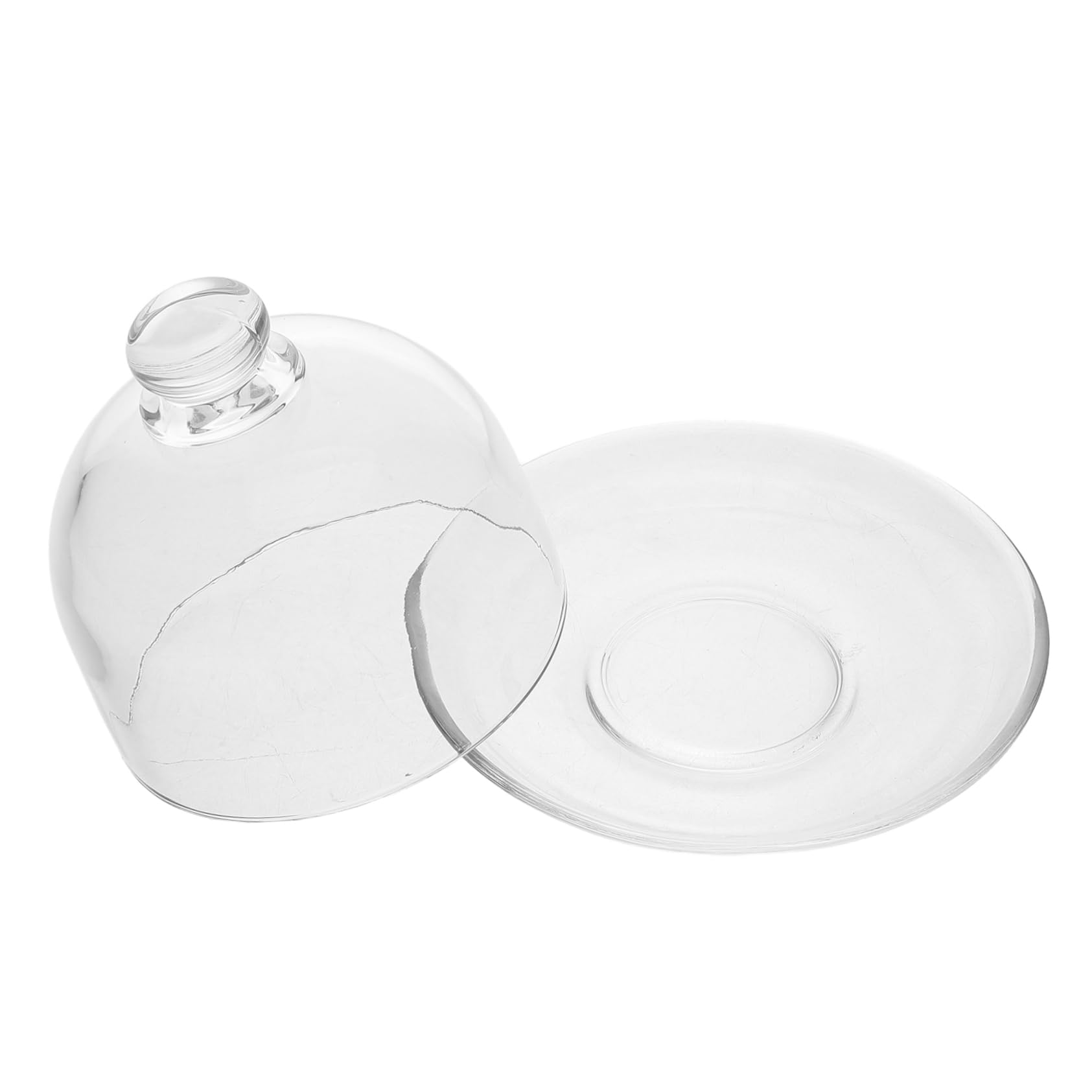 Service élégant en verre transparent Alipis avec cloche pour apéritifs raffinés
