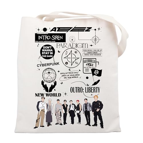 UJIMS Korea-Pop Boy Group Gift Aniteez Character Fans Tote Bag Singer Album Inspired Gift Music Lover Merchandise