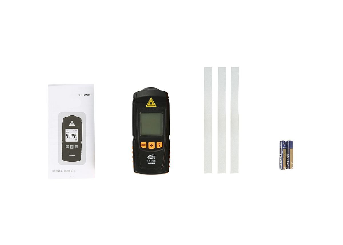 Benetech GM8905 Dijital Lazer Takometre, Siyah