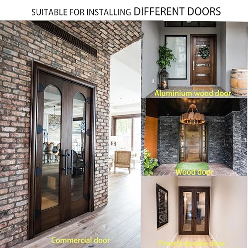 TOGU 23" Solid Stainless Steel Lever Extension Flush Bolt for Metal Doors,Flush Mount Extension Bolt for Commercial Applications,Store,School,Office,Brush Stainless Steel Finish - Image 6