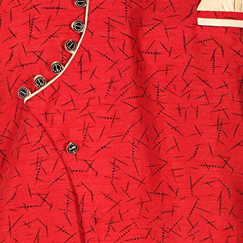 SKAVIJ Men's Tunic Art Silk Kurta Pajama Indian Traditional Suit Wedding Party Festive Season Dress Set3