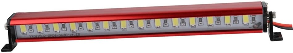 RC Car Roof Lamp LED Light Bar for 1/10 RC Rock Crawler TRX-4 SCX10 D90 RC Model Lighting Part (Red)