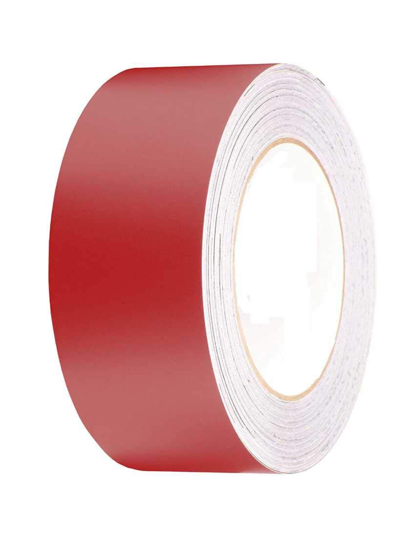 KREEPO Dark Red Matt Self- Adhesive Vinyl Tape Roll (Size 2inch X 25Feet)