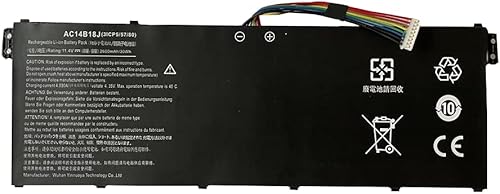 Batería de repuesto compatible con Aspire E3-111 E3-112 E3-112M ES1-511 ES1-512 V3-111 V5-122 V5-132 Chromebook 11 CB3-111 13 CB5-311 15 C910 AC14BB