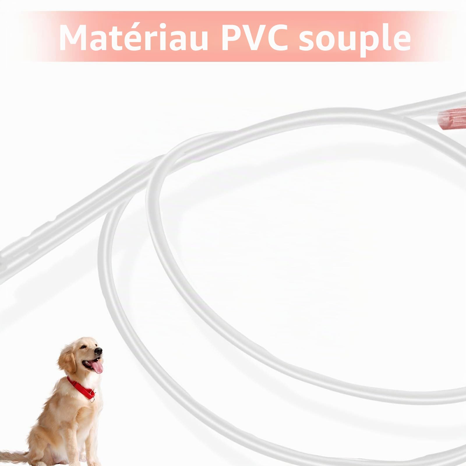 10PCS Cathéter pour chien avec sonde, Dégagement urétral, Obstruction urinaire avec ouverture latérale, Instrument vétérinaire. (2.0X500MM)
