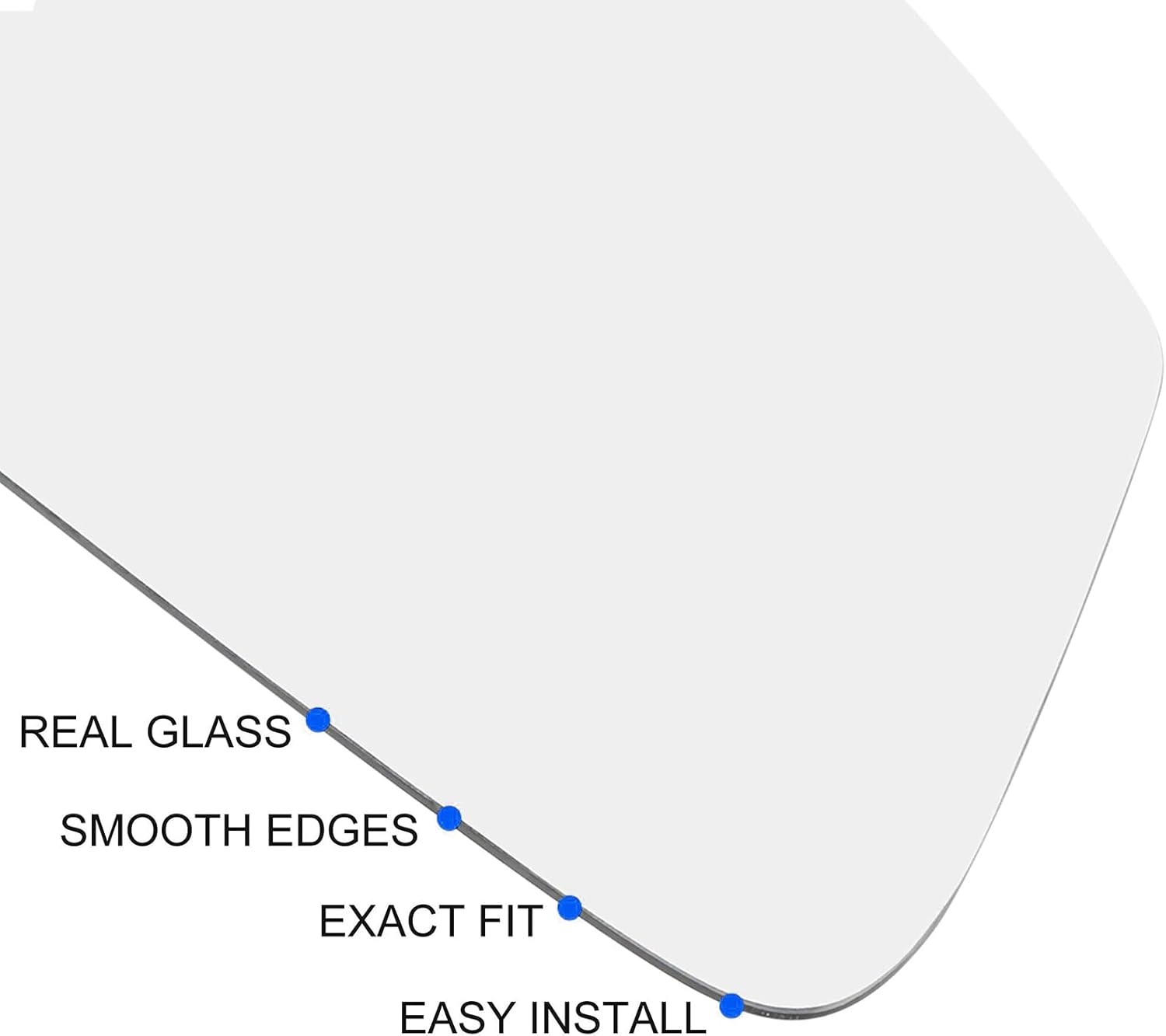 TOP-VIGOR 1-Pack Passenger Side Heated Mirror Glass Compatible with Suzuki Grand Vitara 2006 2007 2008 2009 2010 2011 2012 2013, Right Exterior Mirror with Backing Plate, Replace 84740-78K30-000
