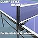 GOWE 8ft Mid-Size Table Tennis Table Foldable & Portable Ping Pong Table Set for Indoor Games with Net, 2 Table Tennis Paddles and 3 Balls