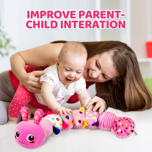 Kmuysl PINK-MMC Baby Toys 0-6 6-12 Months, Sensory Music Animal Stuffed Toy For 0 1 2 3 4 5 6+ Months, Plush Toy With Crinkle And Rattles For Infant Newborn thumb #5