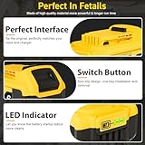 2x 5.0Ah Batteries and 4A Charger Replacement for Dewalt 18V Battery DCB184 DCB200 DCB180 DCB182 DCB101 DCB107 DCB112 DCB105 DCB115 DCB203 Applicable to Cordless Power Tools Battery with LED Indicator - Image 4