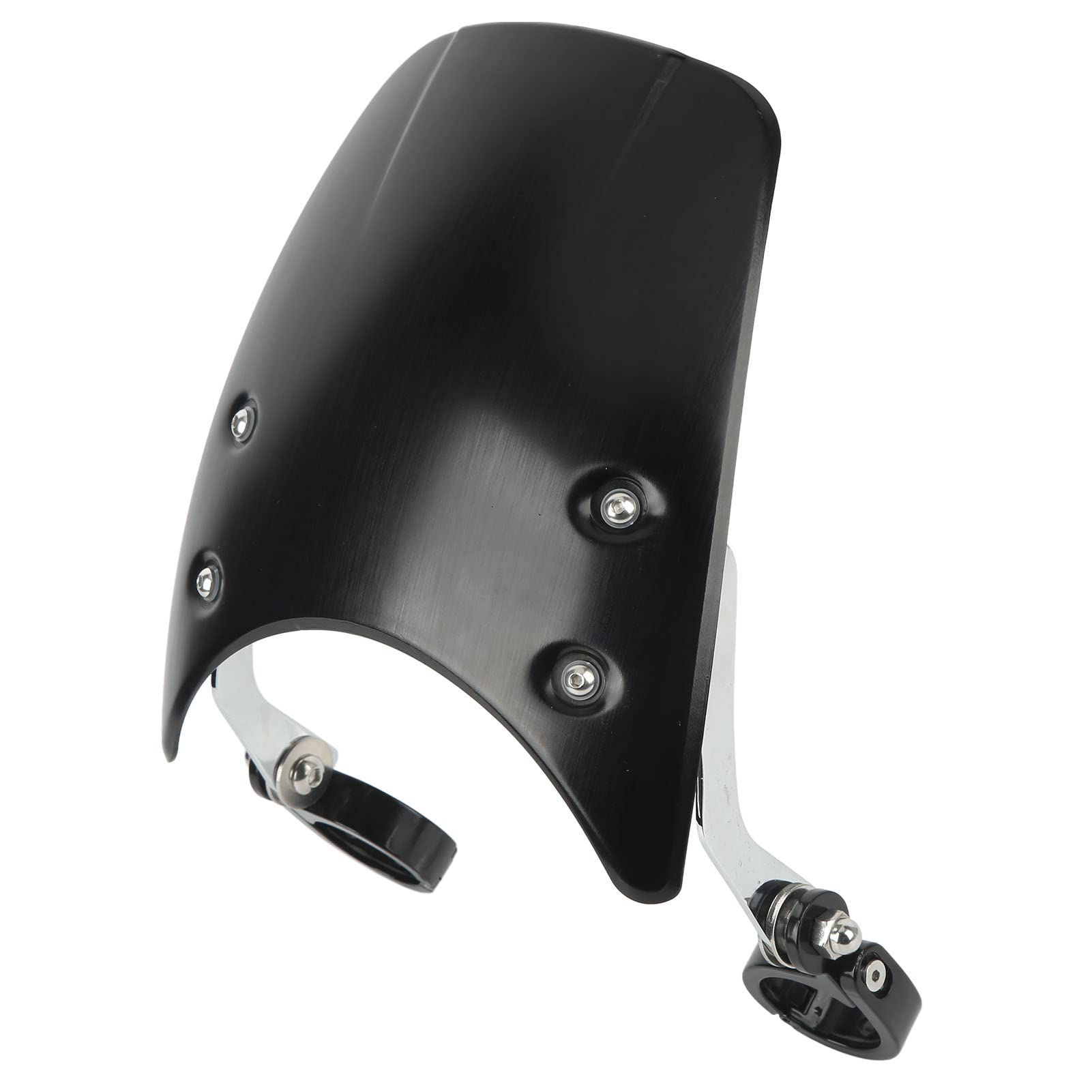 Aramox Aluminiowa Szyba Przednia Motocykla z Mocowaniami ze Stali Nierdzewnej Przedni Deflektor Osłona Aerodynamiczna Łatwe Dopasowanie do Motocyklistów CMX 300 500 Rebel 2017 2022 (BLACK)