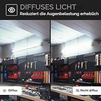HOFTRONIC - 12er Pack LED Feuchtraumleuchte 150cm IP65-48W 5760 Lumen - 6500K Tageslichtweiß - Verknüpfbar - Kellerleuchte, Nassraumleuchte - Feuchtraum Wannenleuchte – Ansicht 5