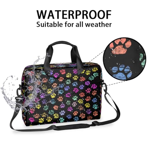 Bolso para laptop 16in con estampado Colorful Animals Paw Prints miniatura 3