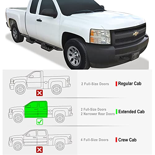 Estribo lateral HD Ridez para Chevy Silverado 2007-2018 miniatura 4