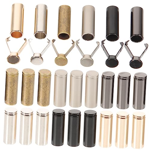 ERINGOGO Shoe Lace Ends Tips for Drawstrings Pants 24pcs Cord Stops Safe Alloy Caps