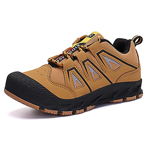 AONETIGER Chaussures Trail Randonnée Enfant Antidérapant Waterproof Respirant Sneakers(Brun,36) Cover