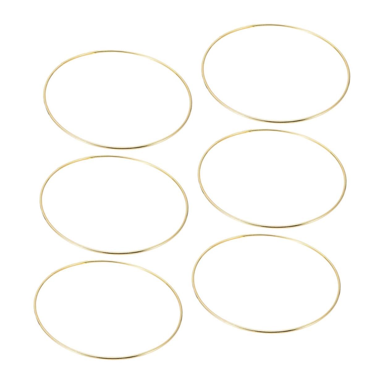 Aros de metal para atrapasueños de macramé y manualidades DIY (6 piezas)
