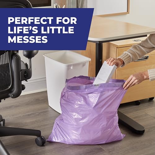 Hefty 8 Gallon Medium Trash Bags, Purple, Fabuloso Lavender Scent, 20ct - image 5