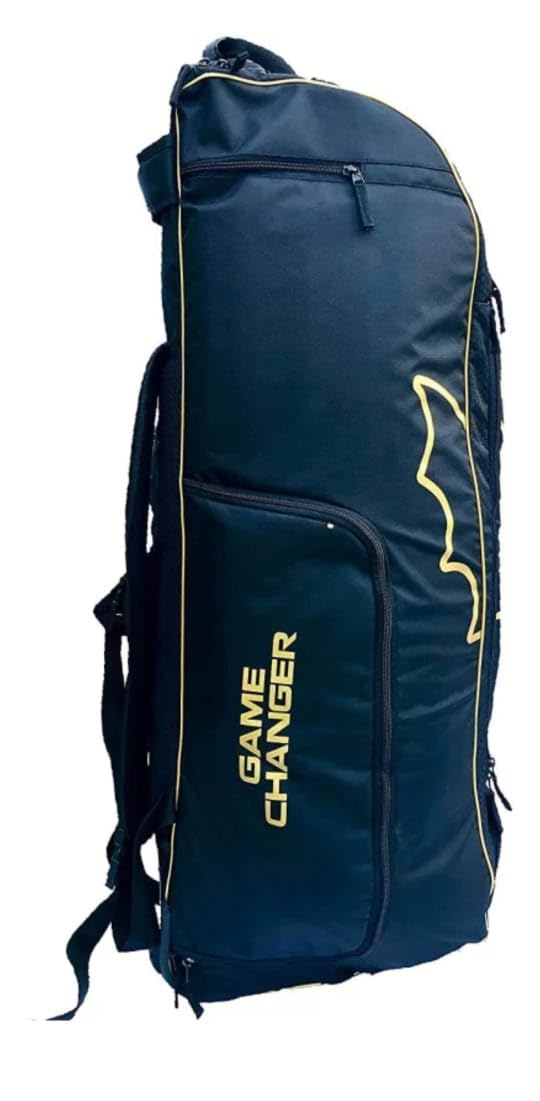 SWAGSWANK Polyester Cricket Kit Duffle Bag Large Equipment Gear Backpack with Multiple Compartments Black with Yellow Accents (Pack of 1)-image-35