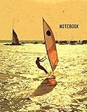  Notebook: Windsurfing Surfing Sunset Watercolor Painting Lined Journal Diary