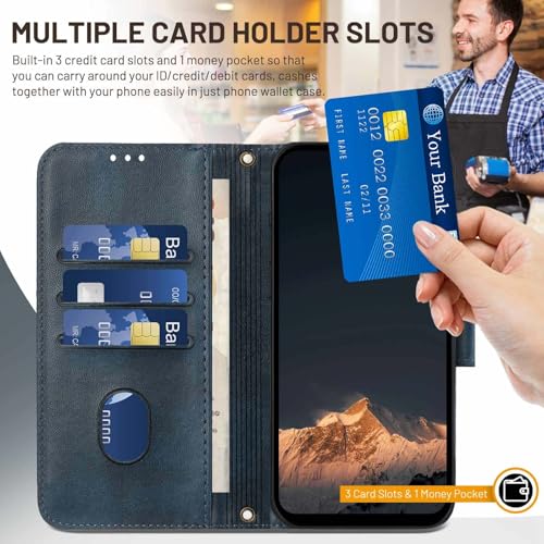 JanCalm for Galaxy A16 5G Case Wallet, Card Holder & Wrist Strap (Blue) by JanCalm - Used condition - Image 3