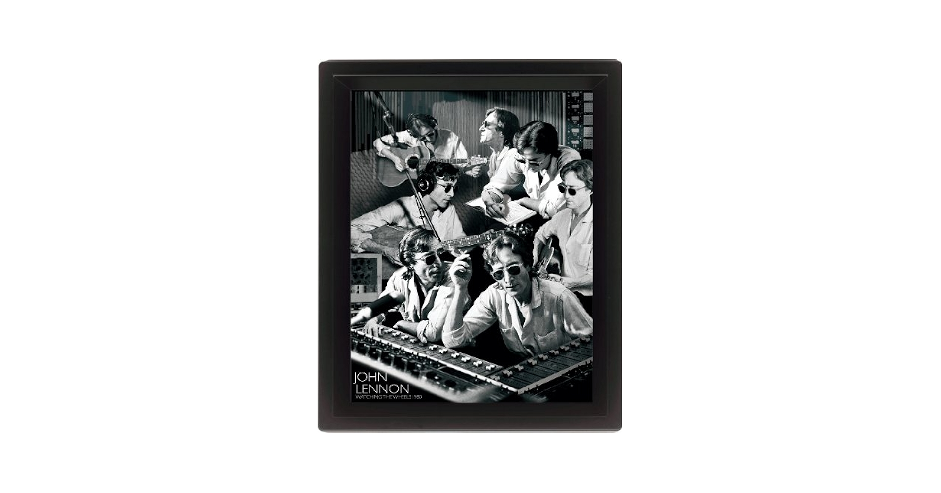 ジョン・レノン Watching The Wheels アートポスター A2版 John Lennon 1980 Watching The Wheels Hologram Picture