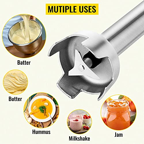 image for ROLTIN Commercial Stainless Steel Immersion Blender Shaft, Electric Ha