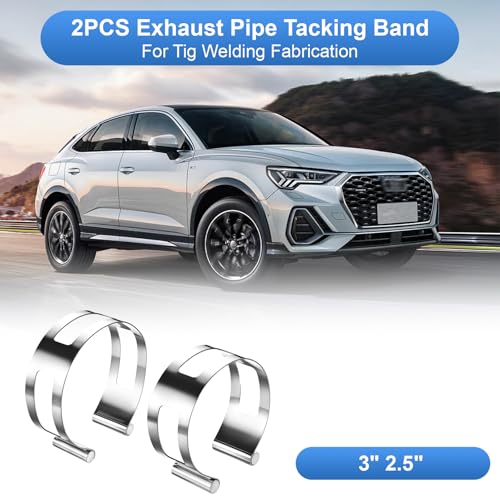 Image of 2-Piece Stainless Steel Exhaust Welding Clamps, High Temperature and Corrosion Resistant, Welding Aid for Automotive and Motorcycle Exhaust Systems (2.5-inch, 3-inch packages)