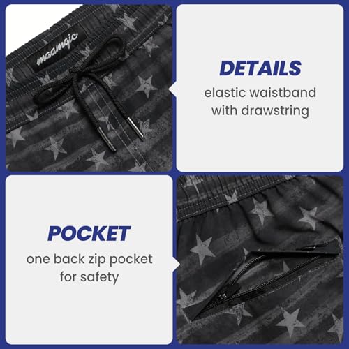 Image of maamgic Mens 7 inch Stretch Swim Trunks Quick Dry Mesh Lining Swimwear Bathing Suits