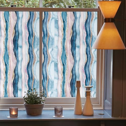 Vinilo decorativo para ventana azul y rosa 40x300 cm miniatura 3
