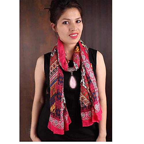 Buy Devil Girls Stylish Printed Scarf with Necklace pendant Scarves