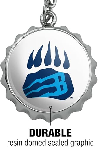 Miniatura 3 de GRAPHICS & MORE Bob Jones University Secondary Logo Keychain Chrome Plated Metal Pop Cap Bottle Opener