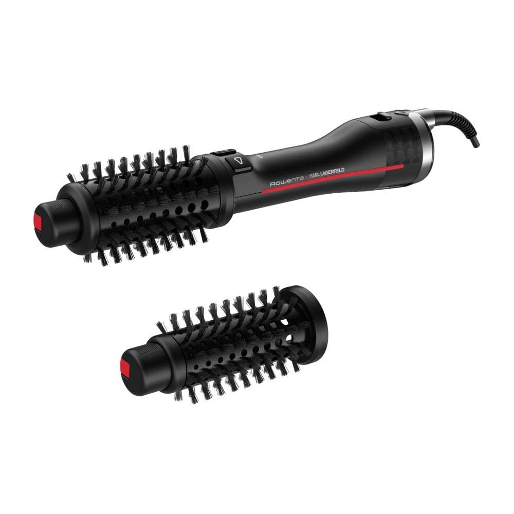 Rowenta X Karl Lagerfeld K/Pro Stylist CF961L - Cepillo De Aire Movimiento Giratorio AutomáTico, Secado SimultáNeo, 2 Temperaturas, Reduce Encrespamiento, Cabello Con Volumen, Color Negro Y Rojo-image