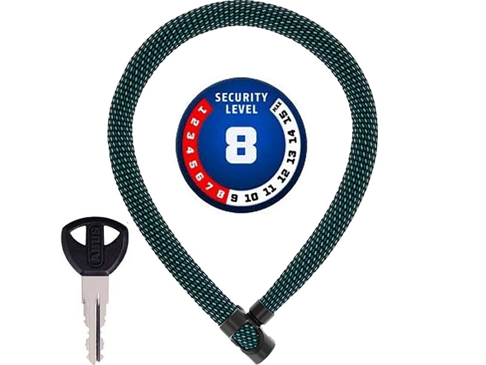 ABUS Lucchetto a catena IVERA Chain 7210 - Lucchetto per bicicletta con rivestimento in fibra sintetica IvyTex altamente flessibile - Livello di sicurezza 8