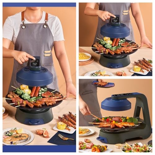 Vifxucy 無煙 焼肉 コンロ無煙ロースター「ヘルシーグリル」減煙 ヘルシー 焼肉グリル 丸形 コンパクト (LCDモデル) DKP2025 の商品画像 2
