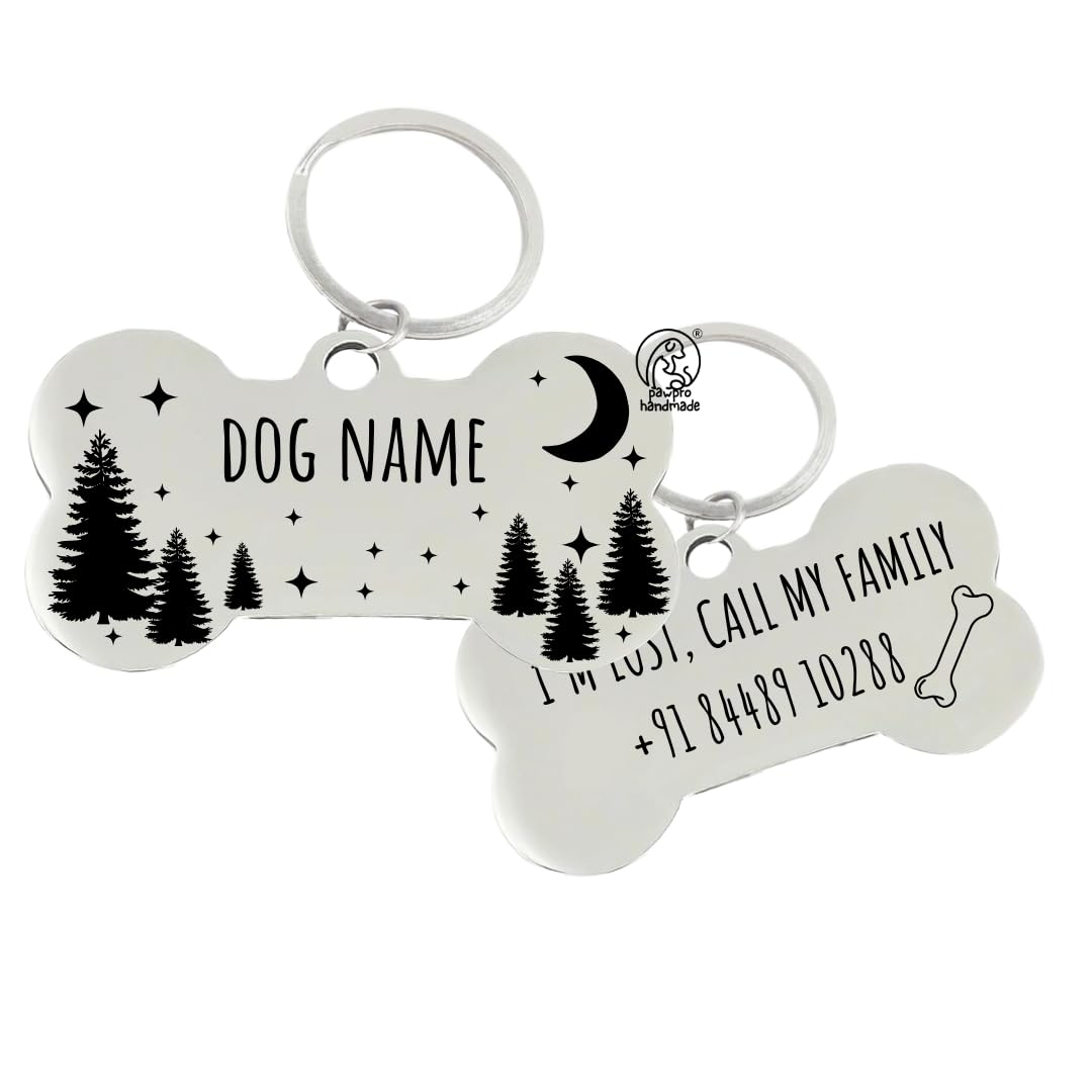 Customized Pet Id Tag Personalize Black Engraved Name Collar Tag for Your Loving Pet