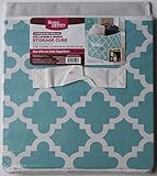 Better Homes and Gardens Collapsible Fabric Storage Cube - Turquoise Trellis