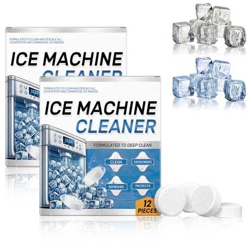Ice Machine Cleaner Maker Descaler - 24 Clean Tablets for Ice Machine, Compatible with Opal, Kitchenaid, Helps Remove Hard Wate