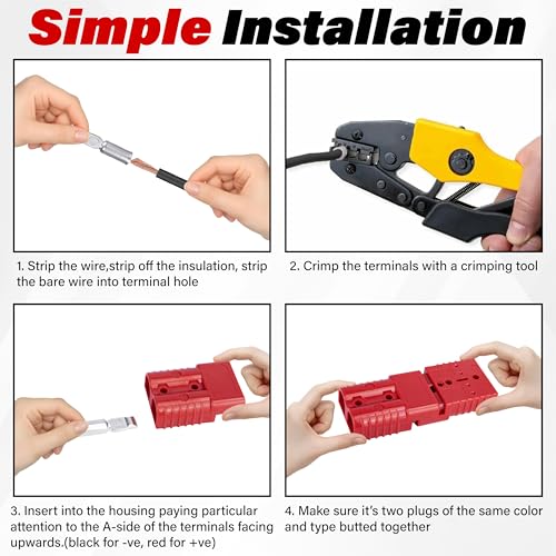 BFXM 4 Pack 50 Amp Battery Quick Connect Compatible with Anderson Connector - Image 5