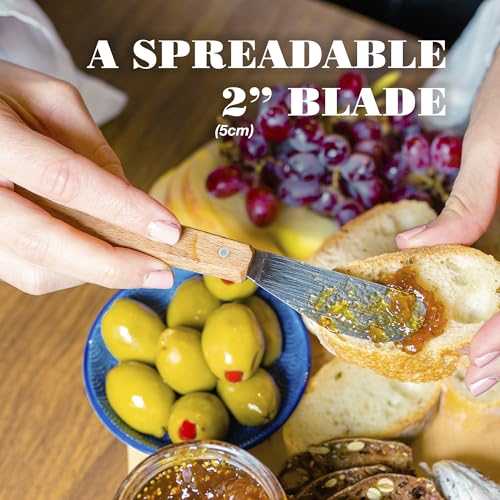 OPINEL Spread Diameter No. 117 - Butter Knife with Wood Handle Colour (Beech), 10UK254347UK10 - Image 4